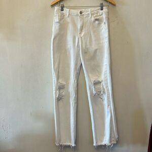 White Distressed Women Jeans